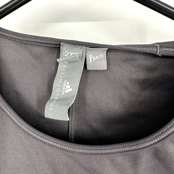 Adidas x Stella McCartney Tee Shirt Lycra FitSense‎ Training Gray Size 2XS - Picture 3 of 7